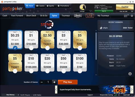 party poker free spins.
